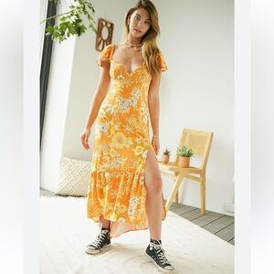 New Urban Outfitters UO Siren Strappy Back Midi Dress